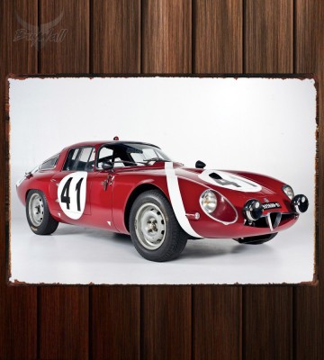 Металлическая табличка Alfa Romeo Giulia TZ Le Mans (105)